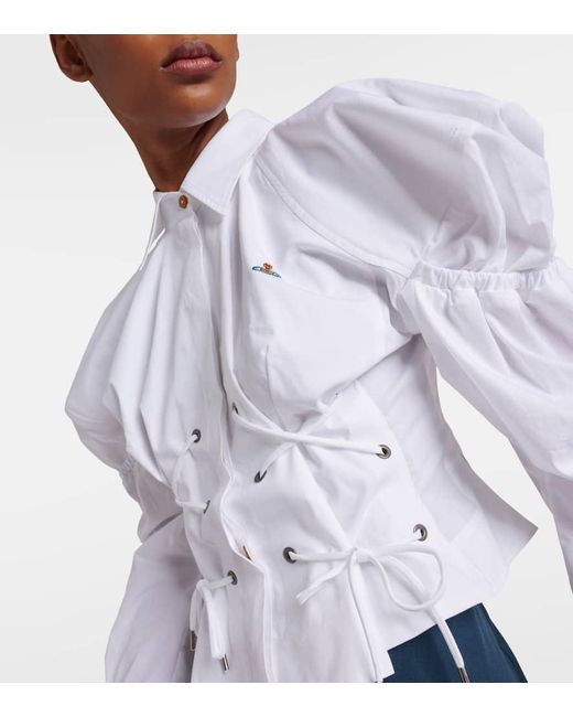 Vivienne Westwood White Gexy Cotton Poplin Shirt