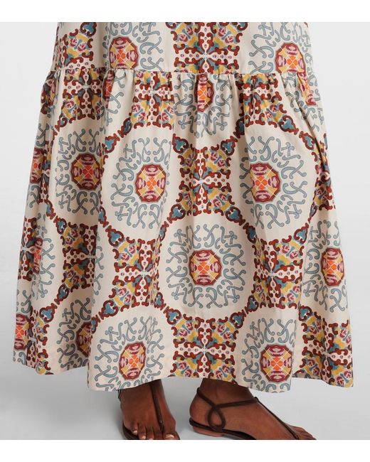 LaDoubleJ Natural Artemis Printed Cotton Poplin Shirt Dress