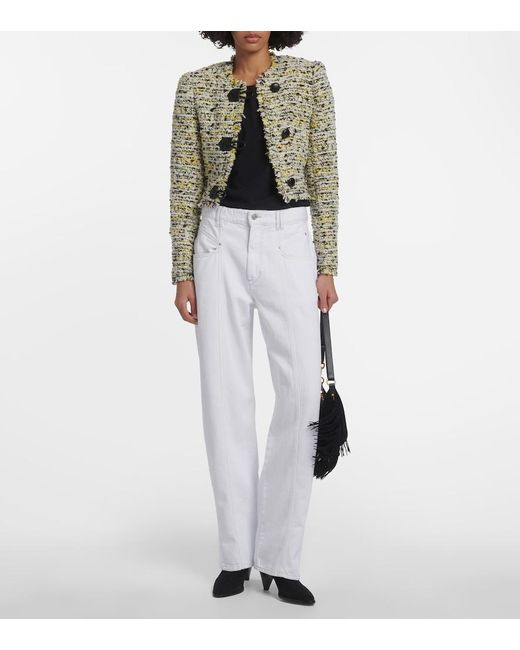Isabel Marant Green Stretch Tweed Blazer