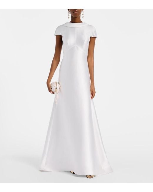 Self-Portrait White Bridal Taffeta Gown