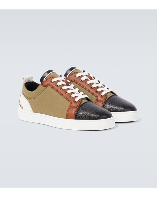 Christian Louboutin Multicolor Fun Louis Junior Leather And Canvas Sneakers for men