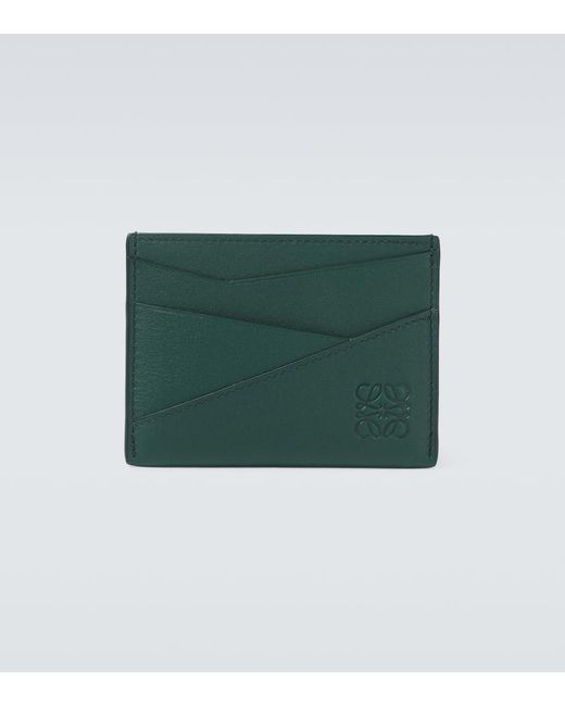 Portacarte Puzzle Anagram di Loewe in Green da Uomo