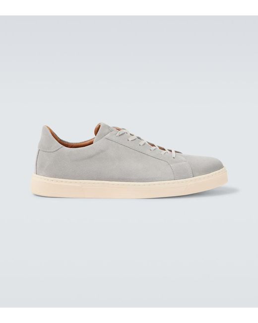 George Cleverley White Jack Ii Suede Sneakers for men