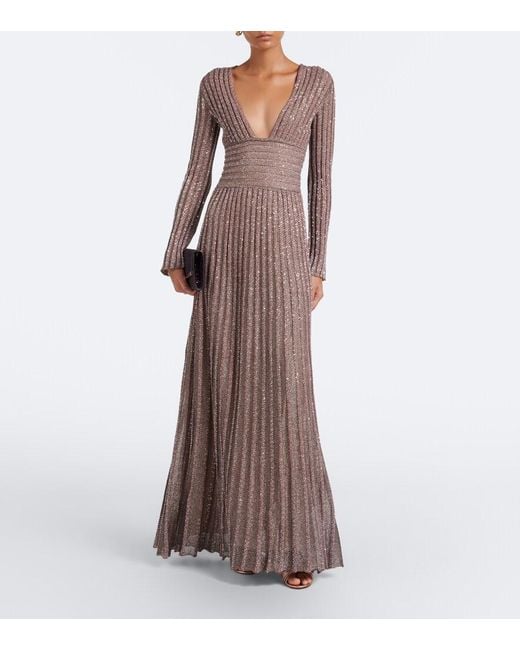 Missoni Brown Sequined Gown