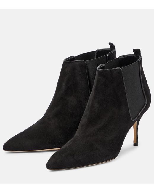 Bottines Dildi Otto En Daim Manolo Blahnik en coloris Black