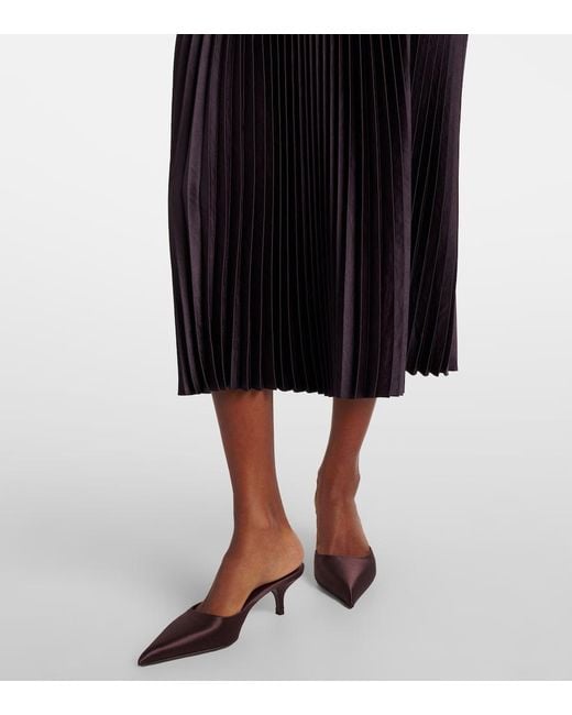 Joseph Black Ortiz Pleated Midi Dress