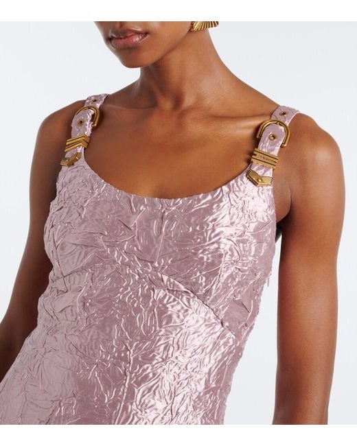 Versace Purple Duchess Satin Gown