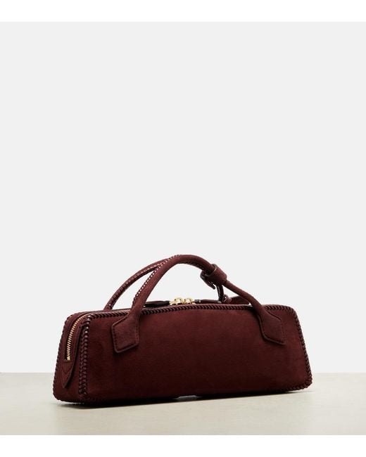 Alaïa Red Le Teckel Small Suede Clutch
