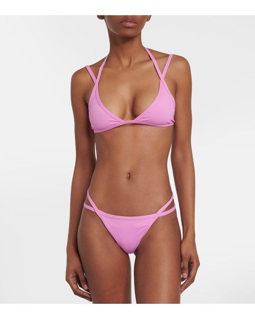 The Attico Pink Halterneck Bikini
