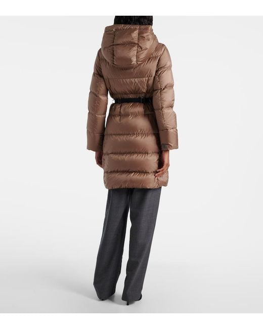Max Mara Brown The Cube Seipar Quilted Down Coat