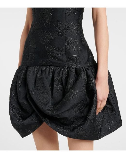 ROTATE BIRGER CHRISTENSEN Black Minikleid Aus Jacquard