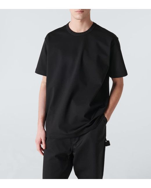 Camiseta de mezcla de algodon Junya Watanabe de hombre de color Black