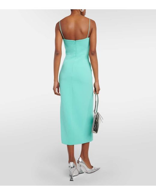 David Koma Green Verziertes Midikleid