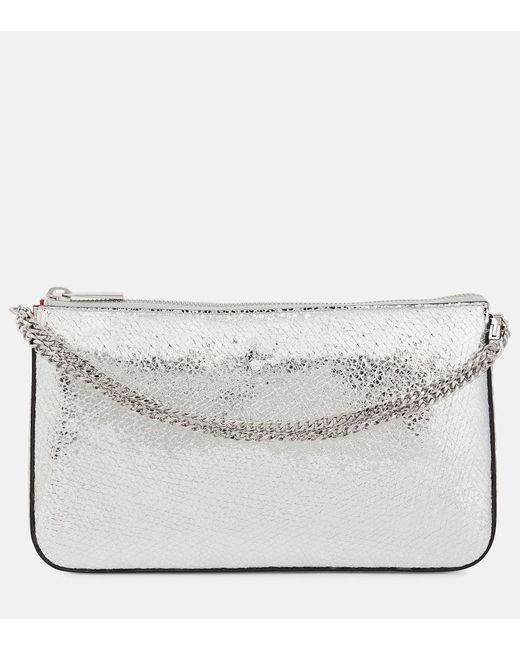 Christian Louboutin Clutch Loubila Aus Metallic-Leder