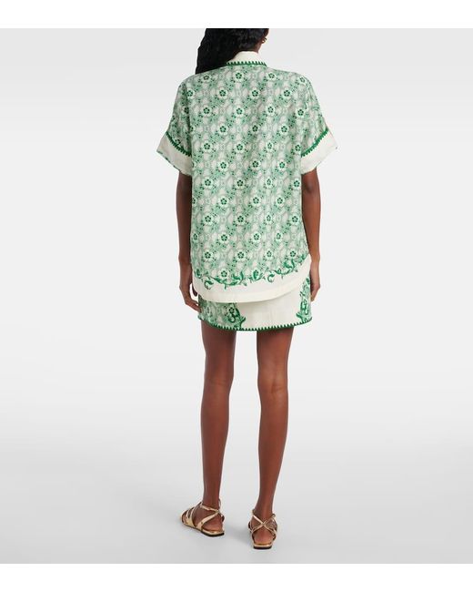 Chemise Imprimee En Coton Et Soie ALÉMAIS en coloris Green
