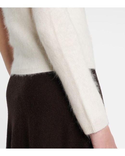 Lisa Yang White Dae One-Shoulder Cashmere Top