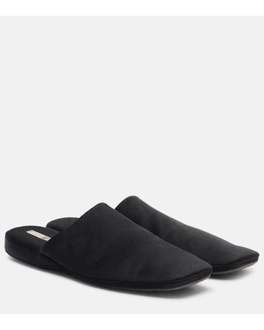 Calvin Klein Black Slippers Hugh Aus Satin