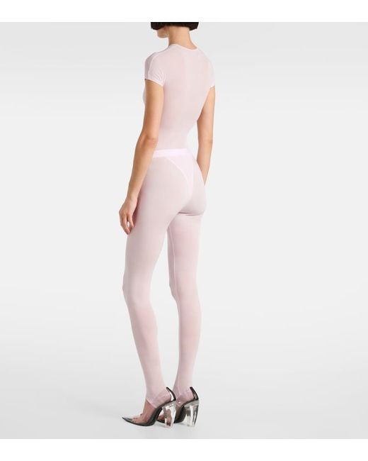 Wardrobe NYC White Sheer Leggings