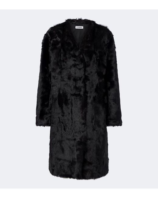 Jil Sander Black Shearling Coat