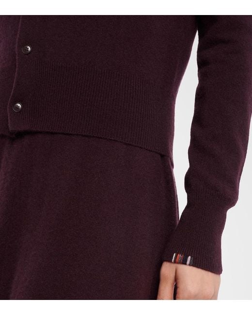 Extreme Cashmere Purple Blouson Cashmere Cardigan