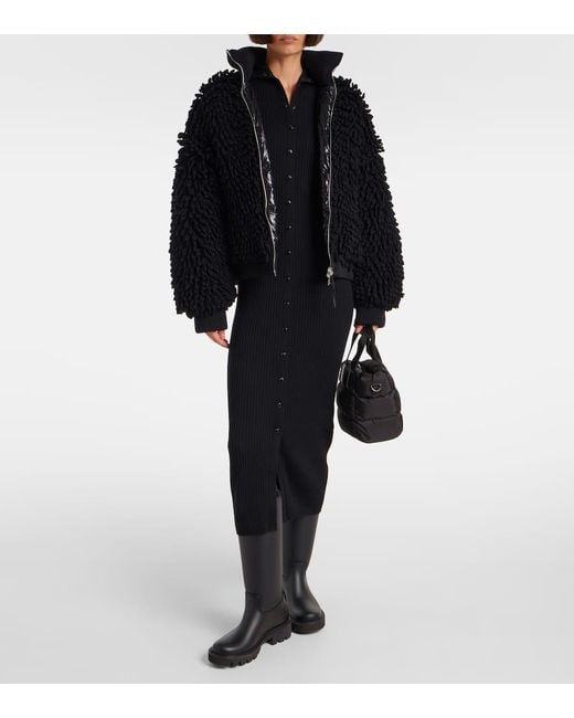 Moncler Genius Black X Ee72 By Edward Enninful Wool-Blend Down Jacket