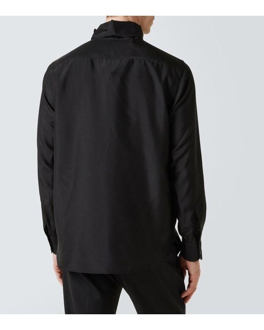 Tom Ford Black Silk Turtleneck Sweater for men