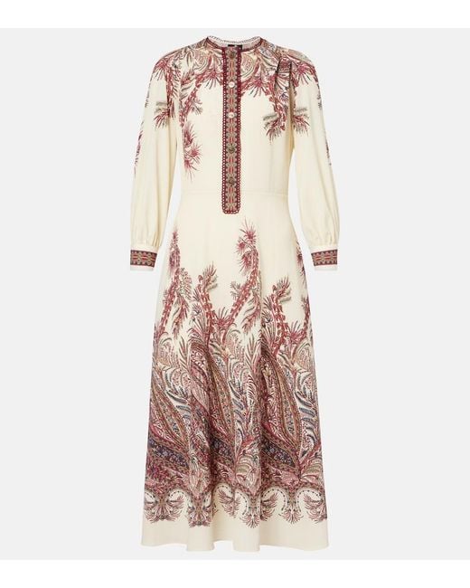 Etro White Paisley Shirt Dress