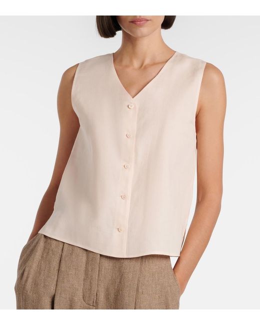 Chaleco Milly De Ramio Loro Piana de color Natural