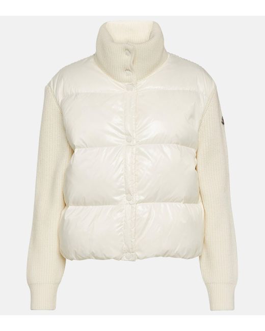Veste doudoune en laine Moncler en coloris White