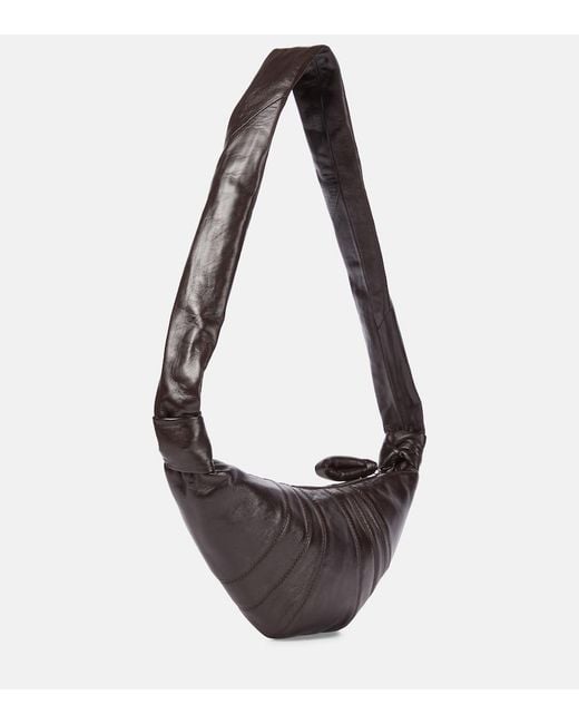 Lemaire Metallic Croissant Small Leather Shoulder Bag