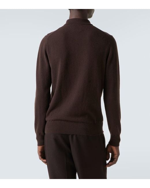 Allude Polopullover Aus Kaschmir in Brown für Herren