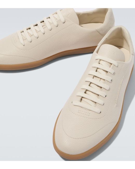 Zegna White 232 Leather Sneakers for men