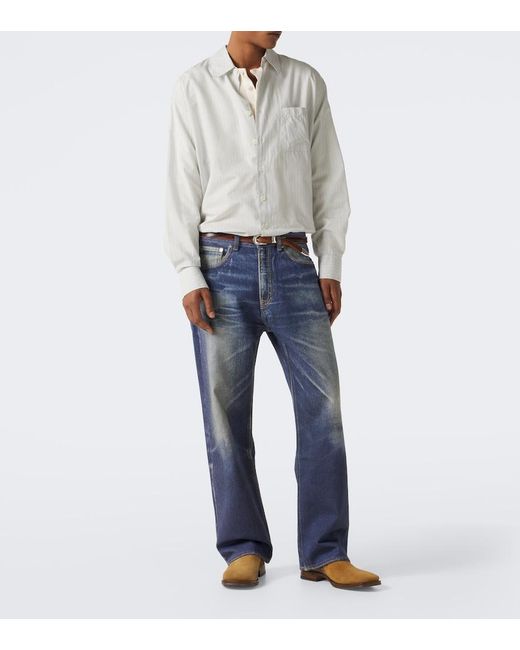 Our Legacy Blue Third Cut Wide-Leg Jeans for men
