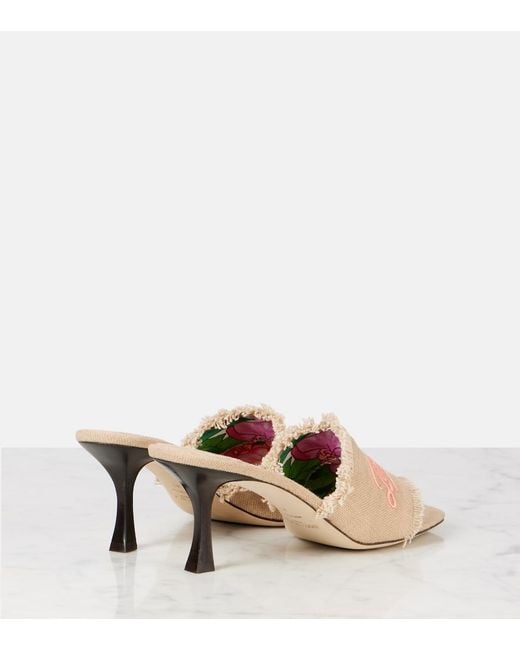 Jimmy Choo Natural Alexia 70 Mules