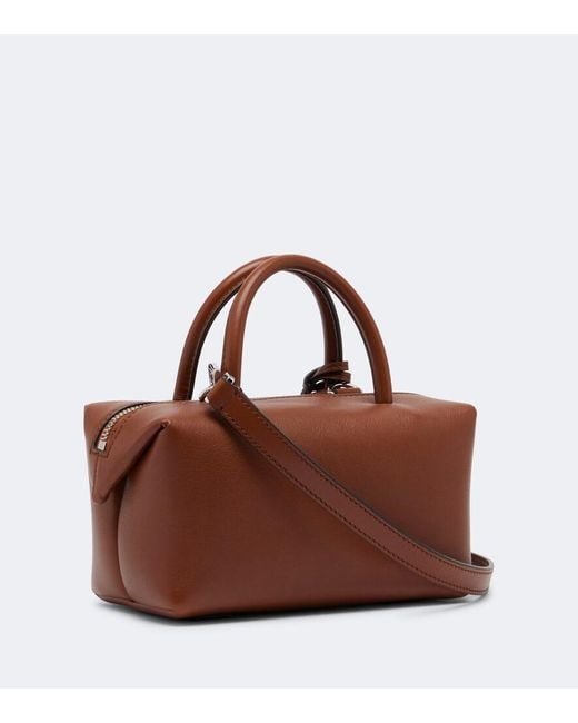 Max Mara Brown Small Leather Top-Handle Bag