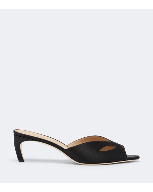 Victoria Beckham Black Harlow Mask Satin Mules