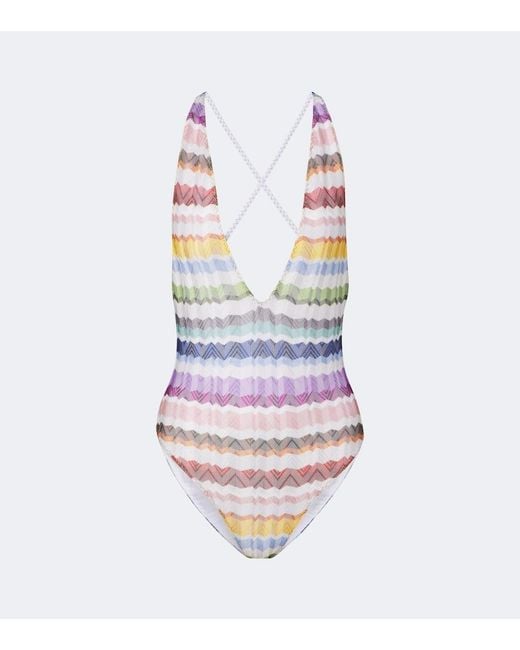 Banador En Zigzag Missoni de color White