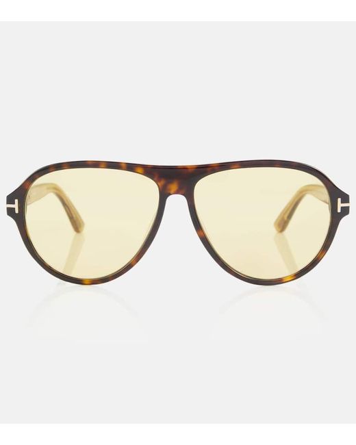 Tom Ford Brown Aviator-Sonnenbrille Quincy