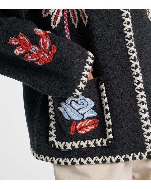 Alanui Black Remember Me Virgin Wool Jacket