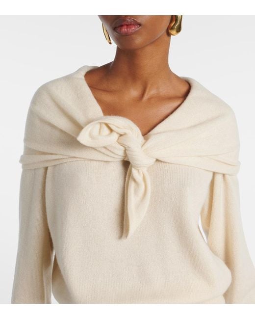 TOVE Natural Malia Layered Cashmere Sweater
