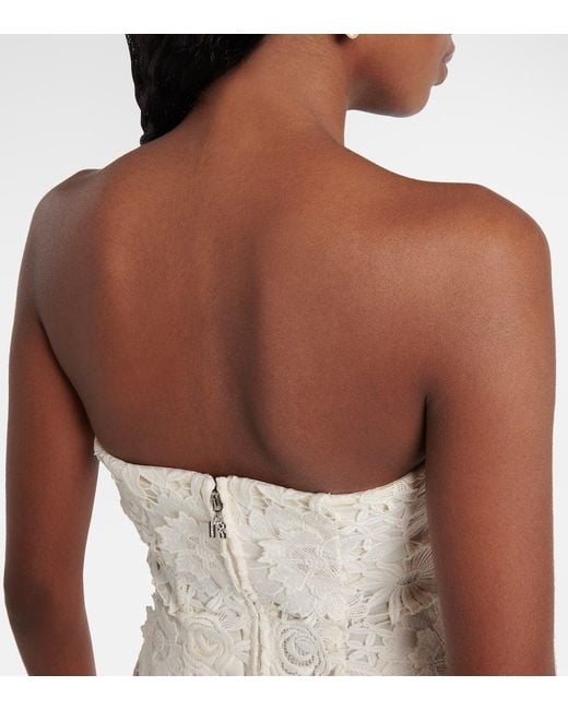 ROTATE BIRGER CHRISTENSEN White Bridal Midikleid Aus Spitze