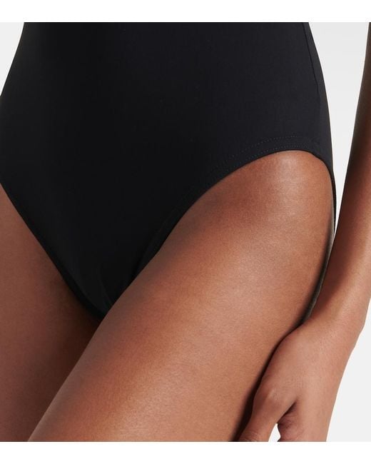 Karla Colletto Black Tess One-Shoulder Swimsuit