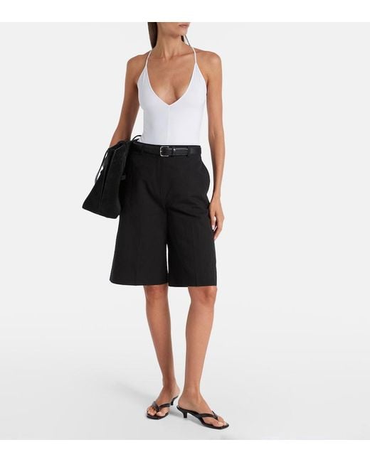 Wardrobe NYC White Open-Back Bodysuit