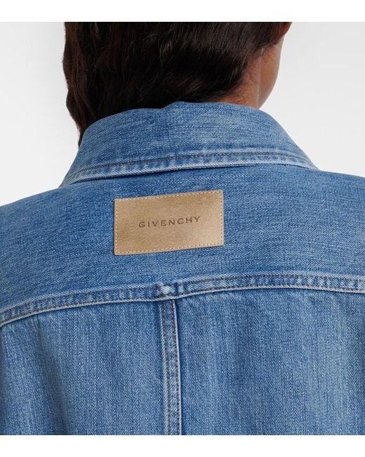 Givenchy Blue Oversized Polo Denim Minidress