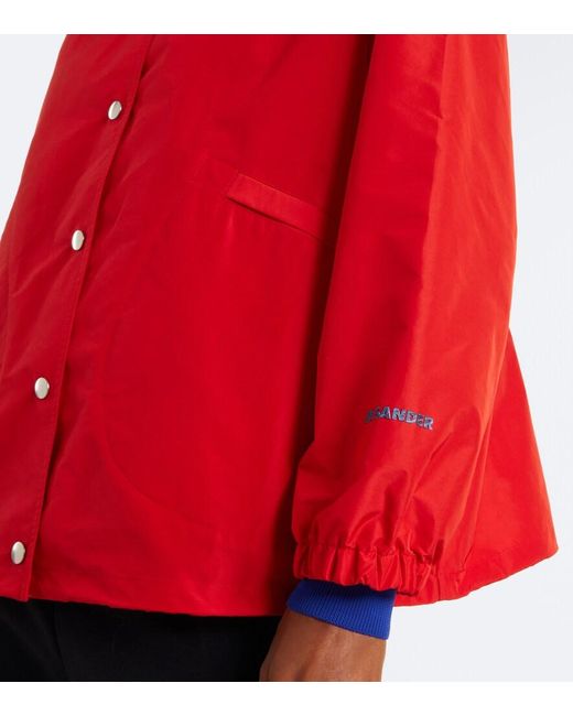 Jil Sander Red Technical Jacket