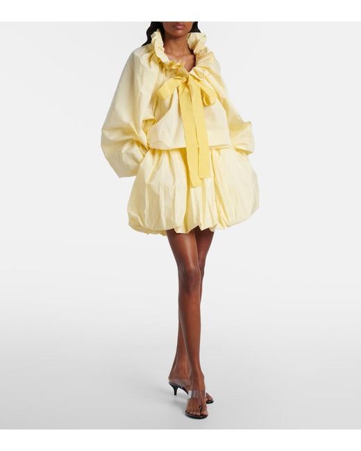 Patou Natural Gathered Miniskirt
