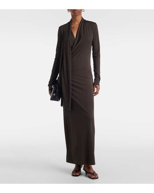 Totême  Black Maxikleid Aus Jersey