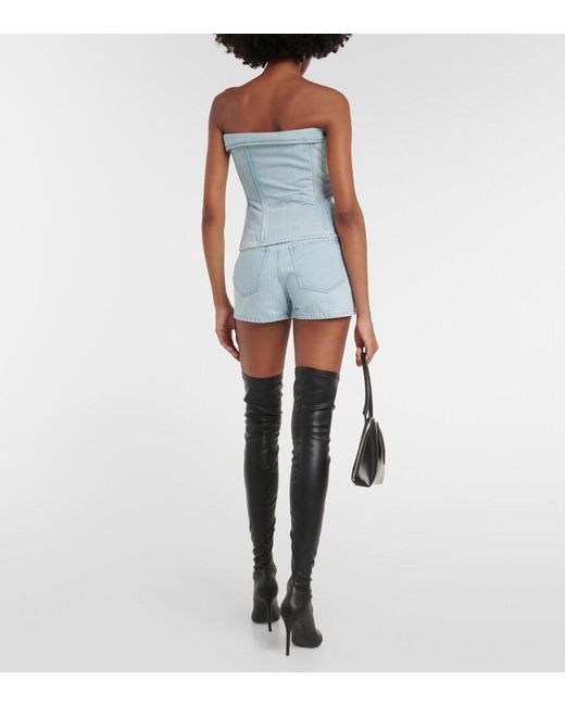 Dion Lee Blue Denim Corset
