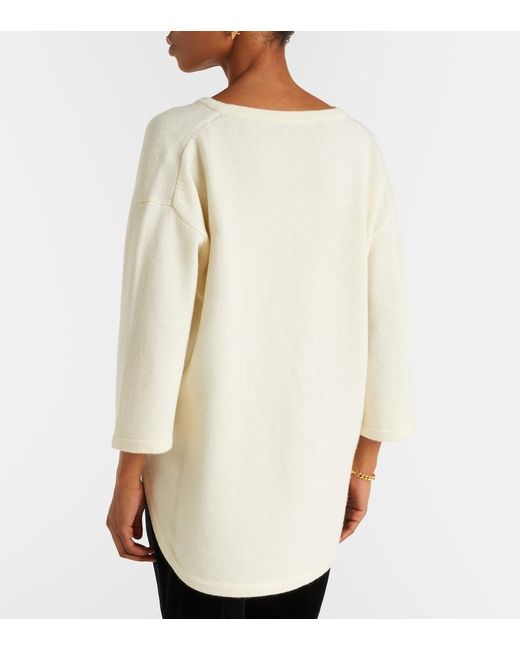 Valentino White Vgold Virgin Wool Sweater