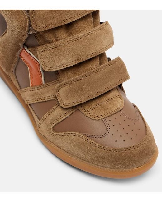 Isabel Marant Brown Bekett Suede Wedge Sneakers